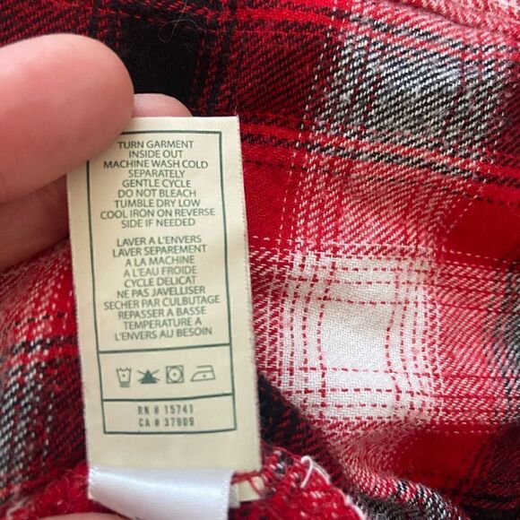 7 For All Mankind Lined Hooded Flannel 12 M - Picture 9 of 9